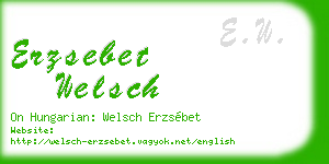 erzsebet welsch business card